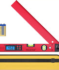 Straight Up Essential for Woodworkers A Hella Precise Digital Angle Finder Gauge Lcd Protractor Spirit Level Meter with yellow case