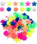 Colorful Bike Spoke Beads Set 72 Piece Plastic Clip On Wheel Decorations For Kids Assorted Colors And Shapes Visible