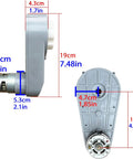Dimensions of RS775 24V High Speed Motor With Gearbox For Power Wheels Upgrade 18V 24V High Torque DC Motor