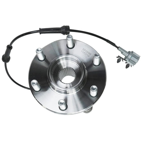 Pair Front Wheel Bearing Hub Assembly For 2005 To 2019 Nissan Frontier 2005 To 2012 Pathfinder 2005 To 2015 Xterra 2009 To 2012 Suzuki Equator 6 Lug 4WD ABS Compatible Ready To Roll showing top view