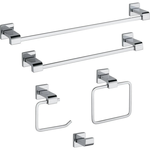Polished Chrome Square Towel Ring For Kitchen And Bathroom Durable Zinc Hardware That Keeps Towels Hanging Neatly Corrosion Resistant Finish
