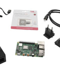 Kickstart Your Coding Hustle With This Dope Black Single Board Computer Bundle Offering Four Gigabyte Memory Hdmi Adapter And Ready To Run Development Tools components including power adapter, microSD card, and cables.