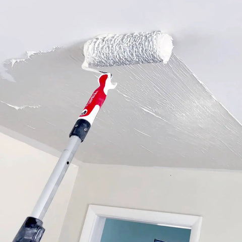 9 Inch Drywall Compound Roller For Taped Seams And Skim Prep, Pro Grade High Performance Tool applying compound on ceiling