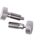 Heavy Duty Knurled Spring Load Plunger Pin For Industrial Hardware Retractable Index Guide with coarse threads and shiny finish.
