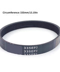 Treadmill Drive Belt 335EPJ 6-Rib Channel Replacement Belt For Power And Smooth Motion Running Machines, Industrial-Grade Rubber For Superior Wear Resistance, Flexible, Durable, Easy Install And Long-Lasting Performance. 335EPJ belt, 335mm circumference, black rubber