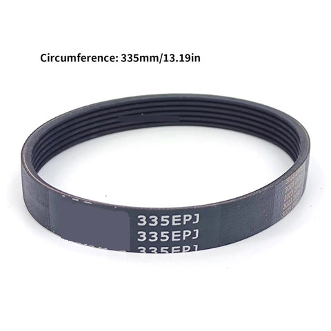 Treadmill Drive Belt 335EPJ 6-Rib Channel Replacement Belt For Power And Smooth Motion Running Machines, Industrial-Grade Rubber For Superior Wear Resistance, Flexible, Durable, Easy Install And Long-Lasting Performance. 335EPJ belt, 335mm circumference, black rubber