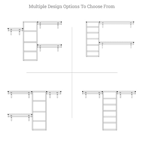 Top Shelf Solid Wood Closet Organizer System With Mad Storage Capacity And Hella Sturdy Hanging Rods Wall Mounted Espresso Finish design options layout.