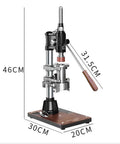 Pro Level Hand Pump Espresso Maker With Rock Solid Build And Kicker 16 Bar Pressure, 46CM tall, stainless steel construction.