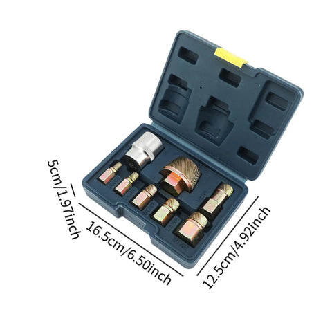 Hot Picks For Pros: Premium 8 Piece Tub Drain Extractor Tool Kit Featuring Chrome Molybdenum Steel Broken Screw Remover Set With Clear Threads, Heavy Duty Performance, And Precision Crafted Design For Easy DIY Home Projects. 8-piece extractor kit in case, 16.5cm x 12.5cm x 5cm