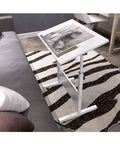 Adjustable Rolling Laptop Table With Slick Brake Wheels Easy Glide Mobile Workstation Desk For Bedroom Living Room Sofa Overbed setup next to couch.