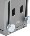Close-up of Pocket Hole Jig Kit With 15 Degree Aluminum Alloy Locator Inclined Hole Guide showing metal knobs and alignment slots