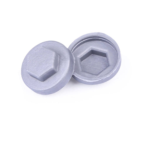 400 Pack Silver Gray 8mm Roofing Screw Covers, Durable Plastic Snap-On Protectors for roofs and outdoor construction