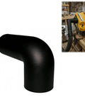 Heavy Duty 90 Degree Dust Collection Adapter For DeWalt Dw735 Thickness Planer, black elbow fitting for dust extraction.