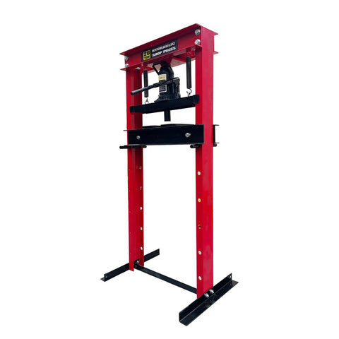 20 Ton Hydraulic Shop Press With Floor Plate Set For Garage Use, Heavy Duty Metalworking Press For Stamp Work, Gear And Bush Removal