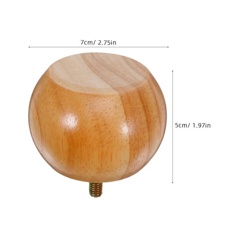 4 Pack Wood Round Furniture Legs Replacement Sofa Bun Feet For Tables Chairs Benches And Cabinets, Unfinished Wood Riser Feet