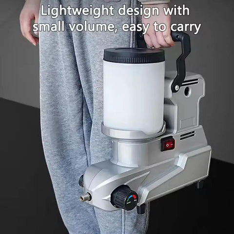 Yxinhongyue 2024 High Pressure Airless Paint Sprayer, 1600W Portable Emulsion Gun held by user, showcasing lightweight design for easy carrying.