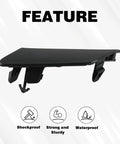 Toyota Corolla Front Tow Eye Cover Cap Replacement For Front Bumper Fits 2020 2021 2022 LE L XLE Hybrid Models Durable ABS Plastic Gloss Finish Easy Snap In Installation side view with feature icons for shockproof, sturdy, and waterproof properties