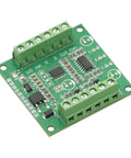 Dual Channel PWM To Voltage Servo Receiver Converter circuit board for RC Crawlers, 7 to 24V power supply, green PCB with connectors.