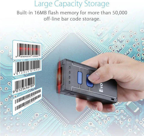 Grab And Go Portable Bluetooth Barcode Scanner With 3 In 1 Connection USB Wired 2.4G Wireless And Bluetooth scanning barcodes