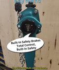 Heavy Duty Manual Lever Chain Hoist With 1.6 Ton Capacity Comes With Storage Bag For Garage, Workshop, And Construction Lifting 5ft Hand Chain Block Hoist, focus on lever mechanism with safety features.