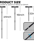 64 Inch Adjustable Metal Ground Soil Probe Rod With T Handle Pro Grade For Septic Tank Locating Tile Probing Pipe Locating