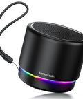 Compact Bluetooth Speaker With 12 Hour Battery Life, Noise Reduction Microphone, Metal Shell, RGB Lights, TWS Pairing