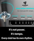 Golf Swing Trainer With Adjustable Speed Controller For Increased Club Head Speed, Distance, Rhythm, And Swing Accuracy Tempo