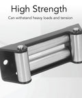 Beefy Heavy Duty Winch Roller Fairlead With 6000 Lb Load Capacity And 20 Steel Rollers On A Q235 Steel Frame For Industrial Electric Winches Rust Resistant And Smooth Wire Rope Guiding, high-strength roller fairlead