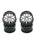 Aluminum Alloy Wheel Hubs 4 Pack For 1 To 10 Scale RC Cars Black Finish Durable Upgrade Wheels For TT02 MN86K And Compatible Models