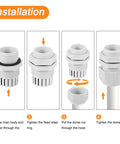 Installation steps for Adjustable Cable Gland Kit For Indoor Outdoor Use 60 Pieces Waterproof Nylon Conduit Fittings