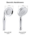 Multi Function Handheld Showerhead With Three Spray Settings For Full Coverage Massage And Silk Spray, 2.5 GPM Flow, Polished Chrome Finish, Easy Clean Shower Wand For Daily Use And Home Upgrades displayed with measurements.