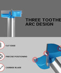 Heavy Duty Tungsten Carbide Forstner Bit Crushes Through Hardwood With Zero Splinters Butter Smooth One Inch Bore, three toothed arc design.