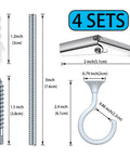 Heavy Duty Ceiling Hooks Set With Hardware For Hanging Plants And Decor Cavity Wall Fixings Easy Installation Each Hook
