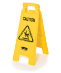 26 Inch Heavy Duty Yellow Caution Sign For Slip Hazards And Wet Floors Twin Sided High Visibility Standup Floor Sign.