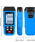 Pro Grade Digital Thermocouple Thermometer With K And J Type Probes, Four Channel High Temp Tester, side and front view, blue handheld
