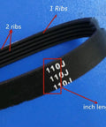 Ribbed Elastic Conveyor Belt For Assembly Line Built For Straight Line Haul Heavy Duty 416Mm Size Color 3Ribs Fits PJ336 PJ348