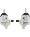 Hydraulic Uni-Servo Trailer Brake Cylinders Pair With Link Arms Left And Right Replacement For 10 By 2-1/4 Inch And 12 By 2 Inch Marine Trailer Brakes Aluminum Construction Durable DIY Friendly For Easy Install And Pro-Grade Performance