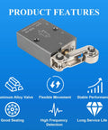 Pneumatic Air Control Solenoid Valve S3R08 3 Way 2 Position Roller Lever for Industrial Pneumatic Systems, Aluminum Body
