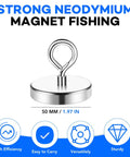 Beast Magnet Fishing Kit With 300 Lb Neodymium Rare Earth Magnets Countersunk Hole Eyebolt, strong neodymium, easy to carry