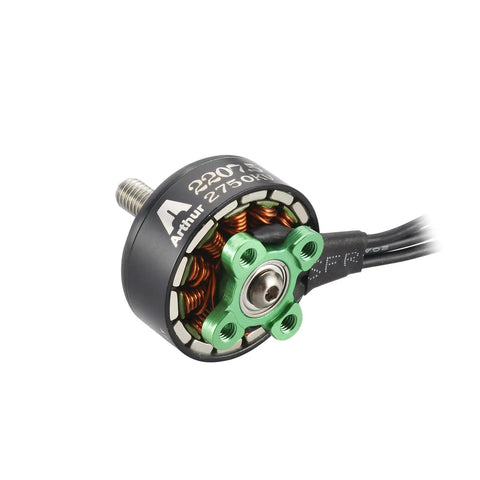 Beefy 2207.5 Outrunner Brushless Drone Motor 1900KV For 2-4S RC Quadcopter close-up showing green mounting base