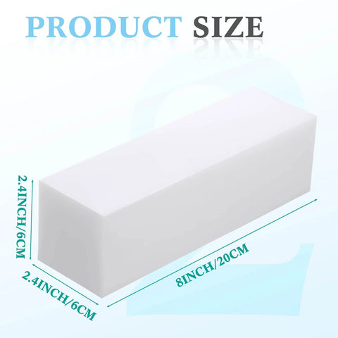 UHMW Tapping Block Three Pack Rectangular Solid Plastic Blocks For Machining And Workshop Use 8 X 2.4 X 2.4 Inch product size diagram