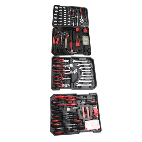 Versatile Professional Repair Tool Kit with Vanadium Steel complete set for automotive, home, industrial work in open case view
