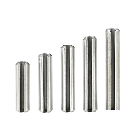 Set of 304 stainless steel slotted split spring pins M1.5 to M3.5 diameter, M3x35 length, 50 piece pack for auto use