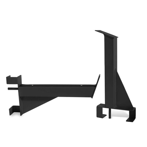 Beefy Spotter Arms For Power Rack Attachments Two Piece Set Compatible With FM905Q And FMCS7000F showing front and side view