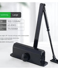 Hydraulic Buffer Door Closer With Adjustable Speed Quiet Soft Close Door Hardware for 65-80Kg, black metal body