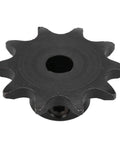Durable 10 Tooth DBore Sprocket With SetScrew Design For Smooth Power Transfer And Seamless Industrial Motor Shaft Connections That Actually Hold Tight, viewed from top.