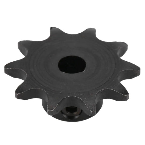 Durable 10 Tooth DBore Sprocket With SetScrew Design For Smooth Power Transfer And Seamless Industrial Motor Shaft Connections That Actually Hold Tight, viewed from top.