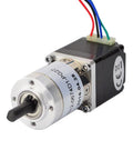 Nema 11 Stepper Motor With Planetary Gearbox 27 To 1 Dual Shaft Geared Motor High Torque 0.067 Deg Step Angle 4 Wire Bipolar
