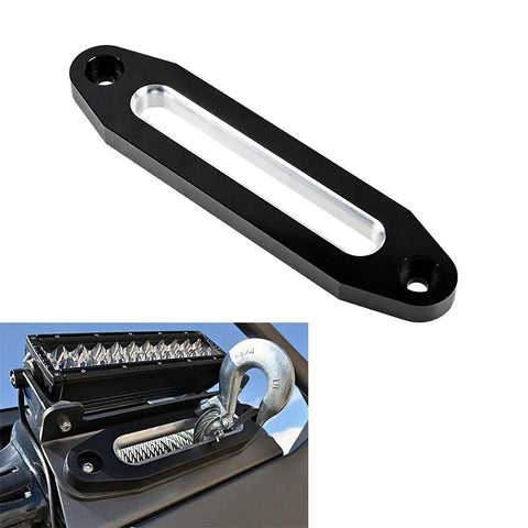 Black Silver Billet Aluminum 10 Inch Hawse Fairlead For ATV UTV And Truck Universal 10 Inch Bolt Mount