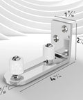 Bottom Floor Guide For Sliding Barn Door With Ball Bearing Adjustable Stay Roller, Wall Mount System, Flush Flat Bottom Design